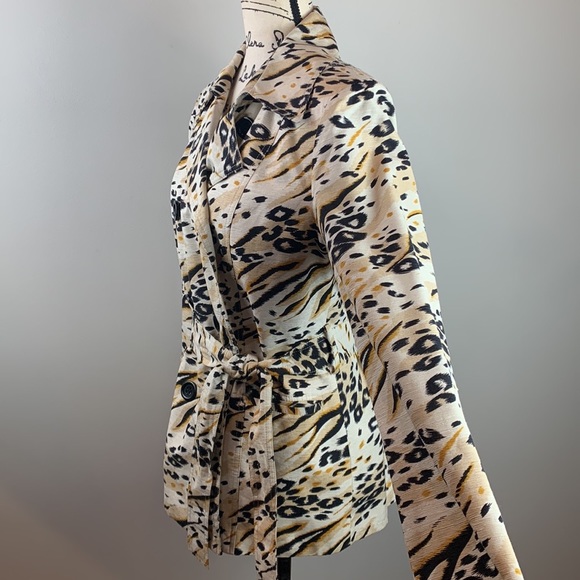 90s Vintage Tweeds Clothing Silk Trench Coat - Picture 2 of 9